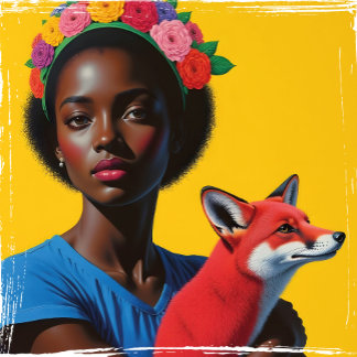 Bag for African woman and fox