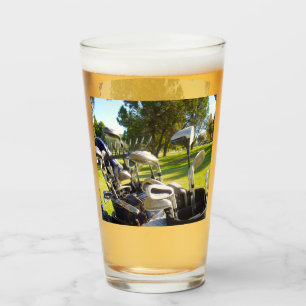 Bag Full Of Golf Clubs, Beer Glass
