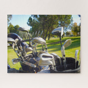 Bag Full Of Golf Clubs, Jigsaw Puzzle