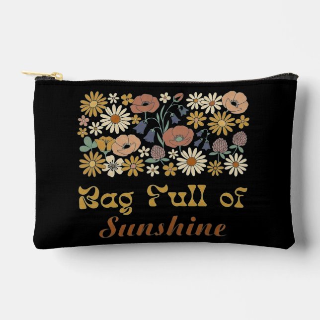 Bag Full of Sunshine – Retro Boho Floral Bloom (Front)