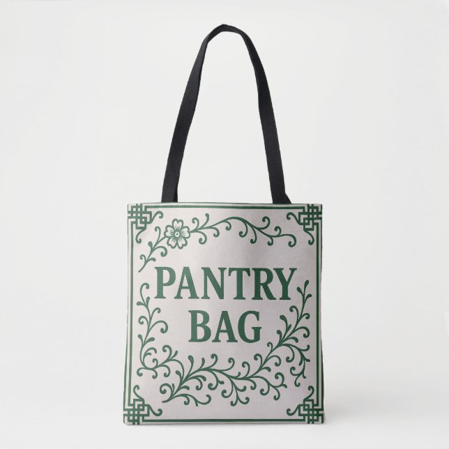 BAG "GREEN PANTRY BAG" - CHINOISERIE TOTE  (Devant)