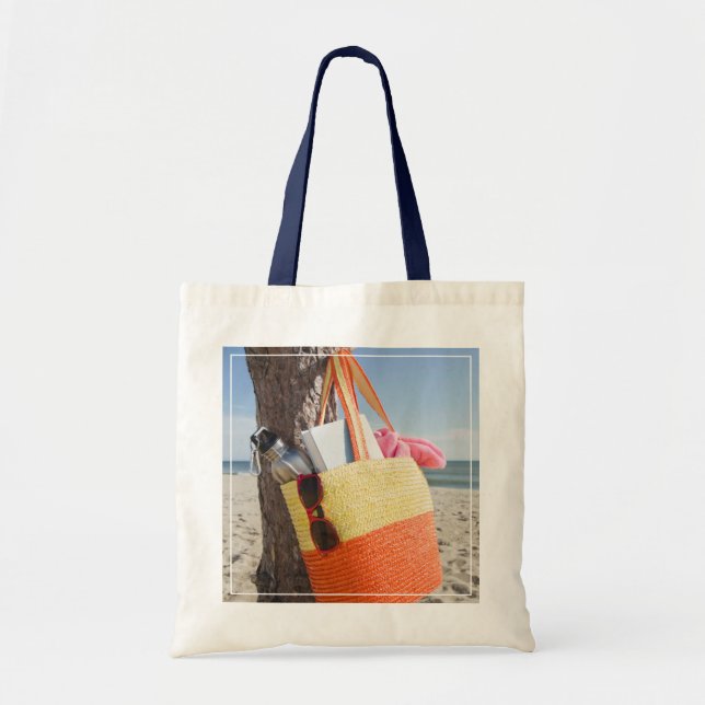 Bag Hanging On Tree Trunk At Sandy Beach (Front)