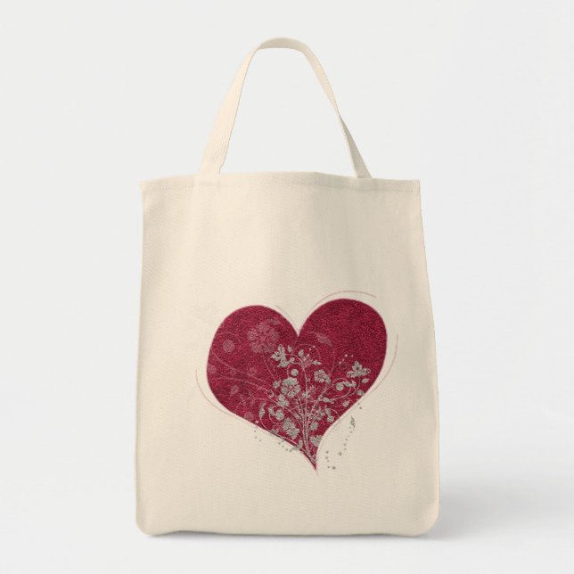Bag Heart & Flowers Tote (Devant)
