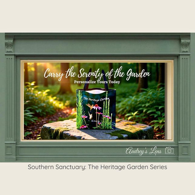 Bag Hummingbird & Pink Coneflower Botanical Tote (Créateur téléchargé)