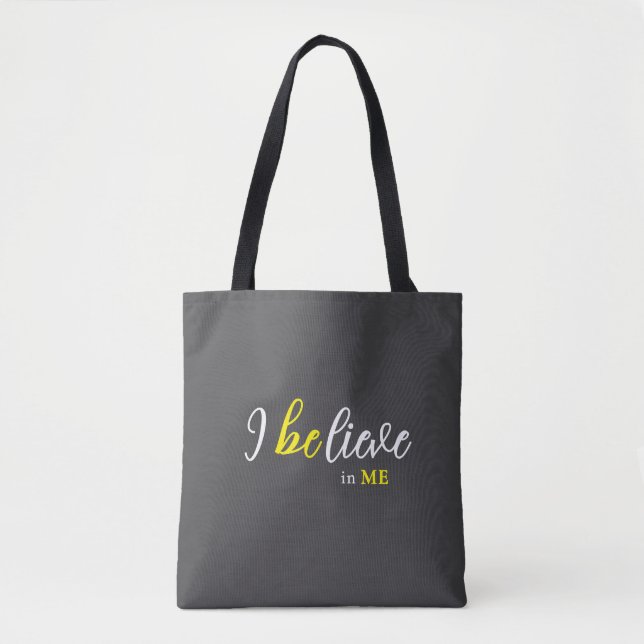 Bag I BeLieve In Me Grey Tote (Devant)