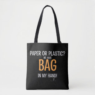 Bag In Hand Neon Orange Pers. Med. Tote