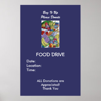 Bag It Up, Please Donate - Customized Poster