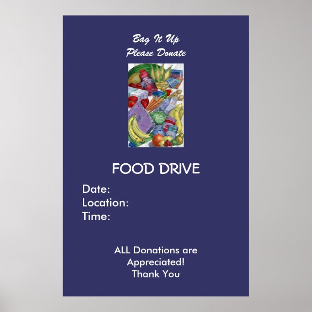 Bag It Up, Please Donate - Customized Poster (Front)
