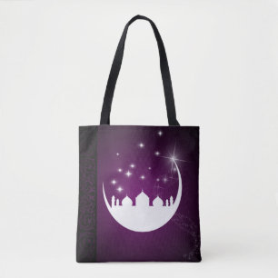 Bag Moon with Mosque Silhouette All-Over-Print Tote