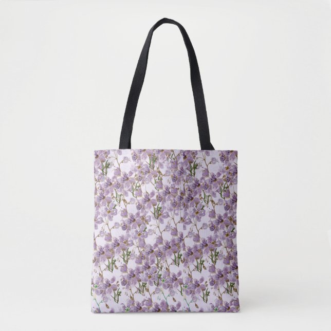 Bag Nature-Inspired Purple Flower Tote (Devant)
