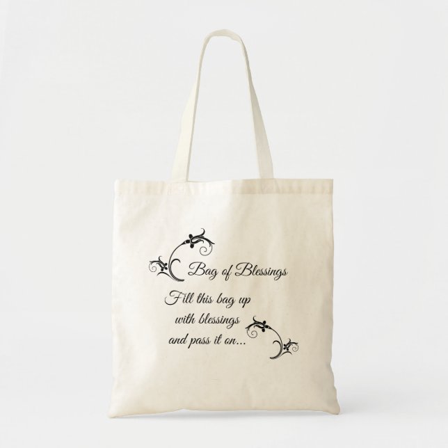 Bag of Blessings Paying it Forward Giving Tote Bag (Front)