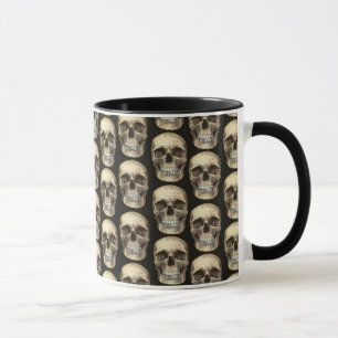 Bag of Bones Human Skull Coffee Mug Cup