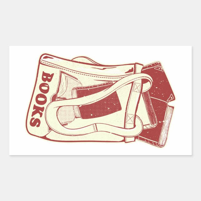 Bag of books I love to read Sticker (Front)