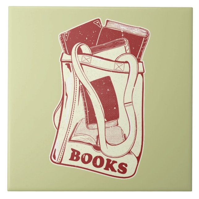 Bag of books I love to read Tile (Front)