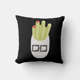 Bag of Fries Cute Cartoon Throw Pillow