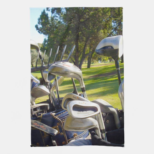 Bag Of Golf Clubs, Kitchen Towel (Vertical)