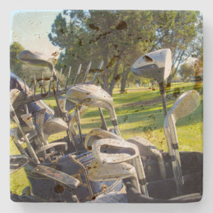 Bag OF Golf Clubs, Stone Coaster