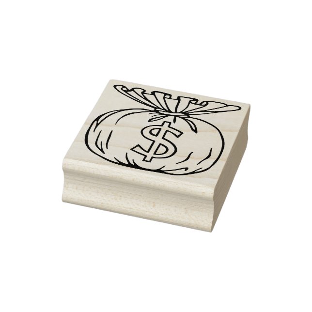 Bag of Money Rubber Stamp  (Stamp)