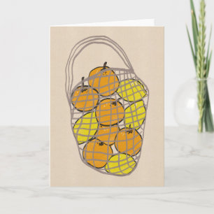 Bag of Oranges and Lemons Card