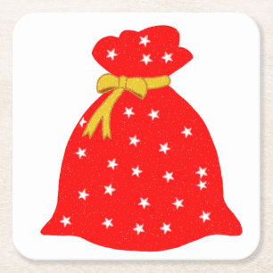 Bag of Wishes Square Paper Coaster