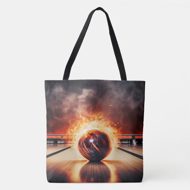 Bag Smoking Striker Bowling Ball Large Shoulder Tote (Devant)
