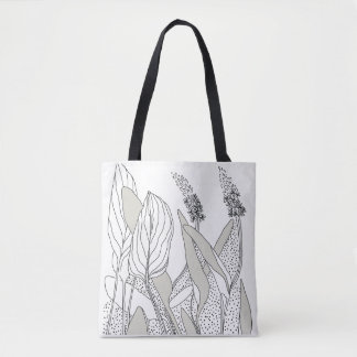 Bag superbe tote avec des illustrations de plantes. 