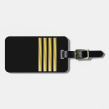 Bag Tag - Captain - Gold Stripes