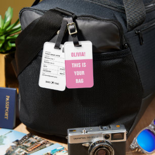 BAG TAG - <Custom name> This is your bag