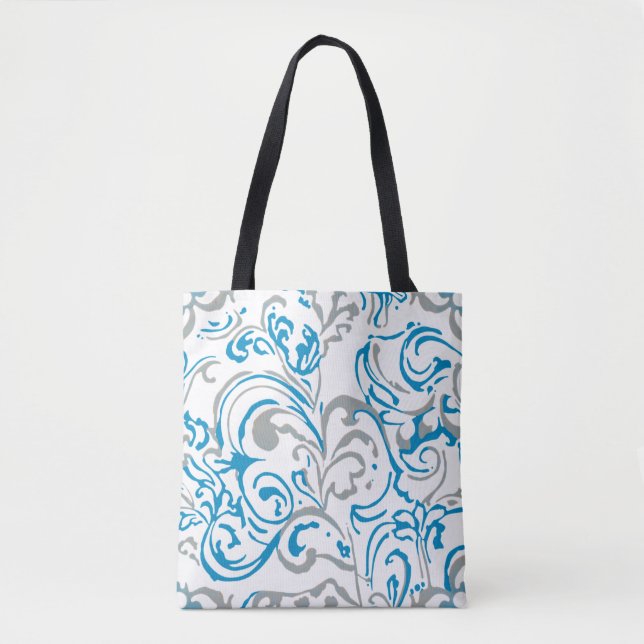 Bag Tote bag-abstract blue (Devant)