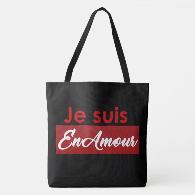 Bag Tote Bage je suis en amour (Devant)
