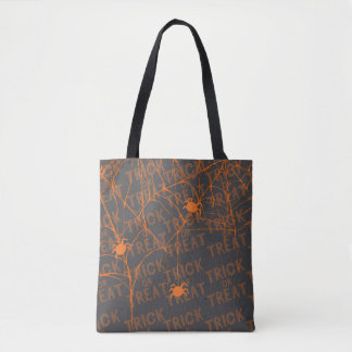 Bag Trick or Treat Spider Black Tote