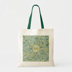 Bag Vintage Botanical Floral Teal and Green Tote