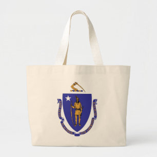 Bag with Flag of  Massachusetts State - USA