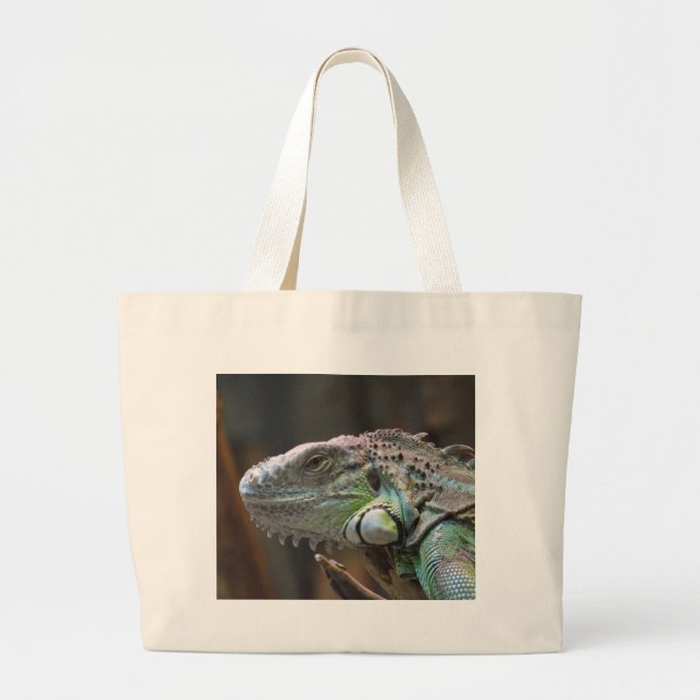 Bag with head of colourful Iguana lizard (Front)