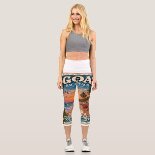 Baga Beach — Sun, Sand & Soul 🏖️ Capri Leggings