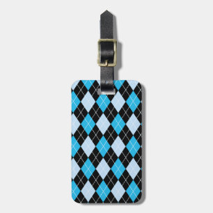 Bagage Étiquette faite sur commande à motifs de losanges