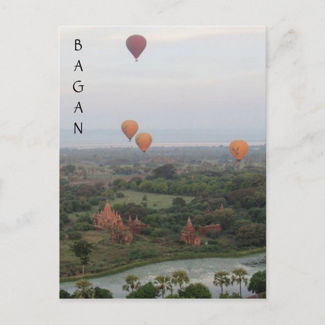 bagan balloon view postcard (Front)