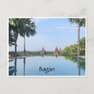 bagan pool temples postcard
