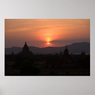 Bagan Sunset Poster