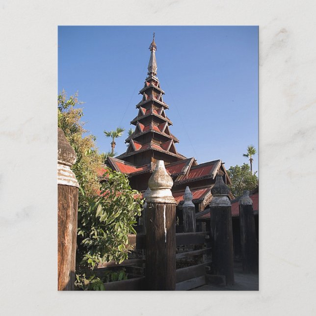 Bagaya Kyaung Monastery Postcard (Front)
