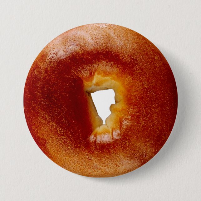 Bagel 3 Inch Round Button (Front)