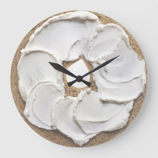 Bagel and Cream Cheese Novelty Large Clock