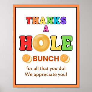 Bagel, Appreciation Week Sign, Staff Appreciation Poster