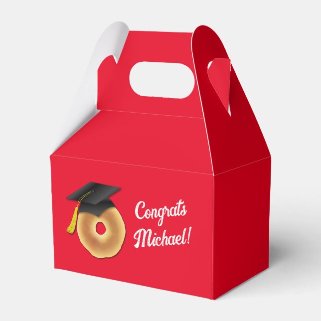 Bagel Breakfast Brunch Graduation Party Favor Box (Front Side)