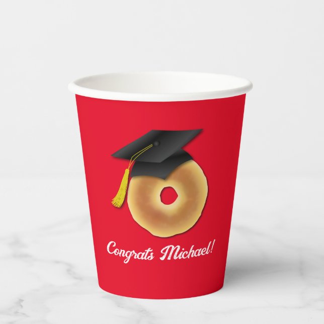 Bagel Breakfast Brunch Graduation Party Paper Cups (Front)