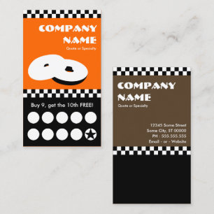 bagel checkers punchcard loyalty card