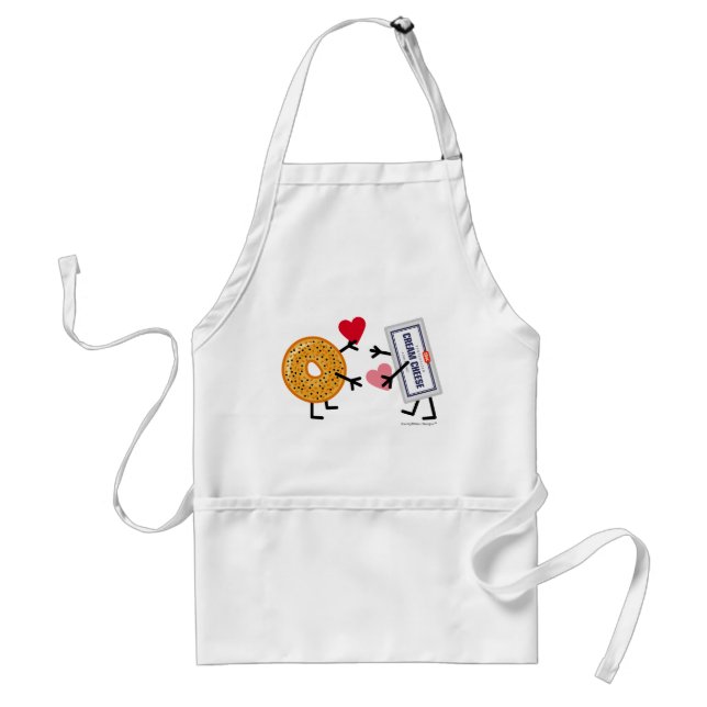 Bagel & Cream Cheese - Love - Valentine - Hearts Standard Apron (Front)