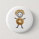 Bagel Kid 2 Inch Round Button<br><div class="desc">Cutest Bagel T-Shirt for your Jewish Gift</div>