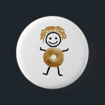 Bagel Kid 2 Inch Round Button<br><div class="desc">Cutest Bagel T-Shirt for your Jewish Gift</div>