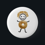 Bagel Kid 2 Inch Round Button<br><div class="desc">Cutest Bagel T-Shirt for your Jewish Gift</div>